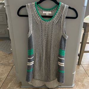 CAbi sleeveless long sweater.